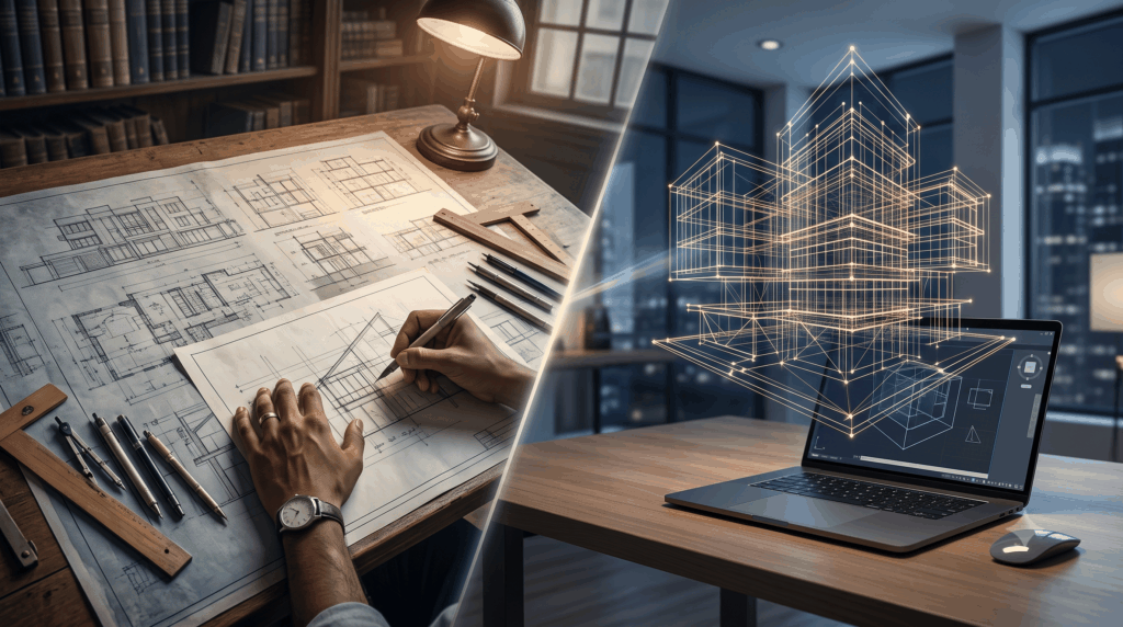 CAD to BIM transformation in architectural design workflow