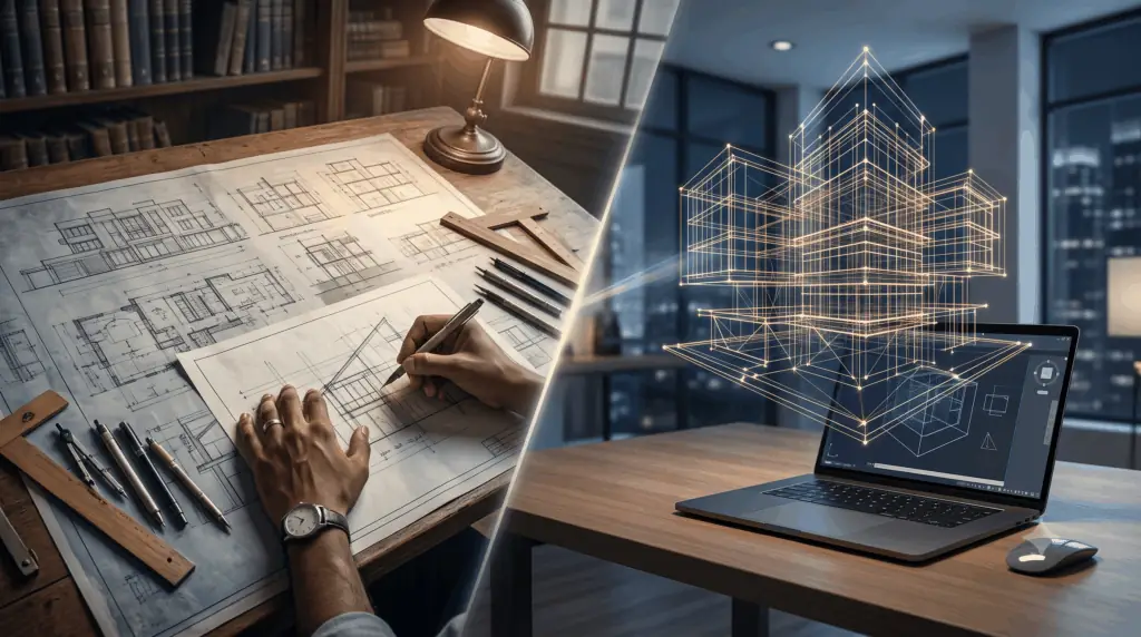 CAD to BIM transformation in architectural design workflow